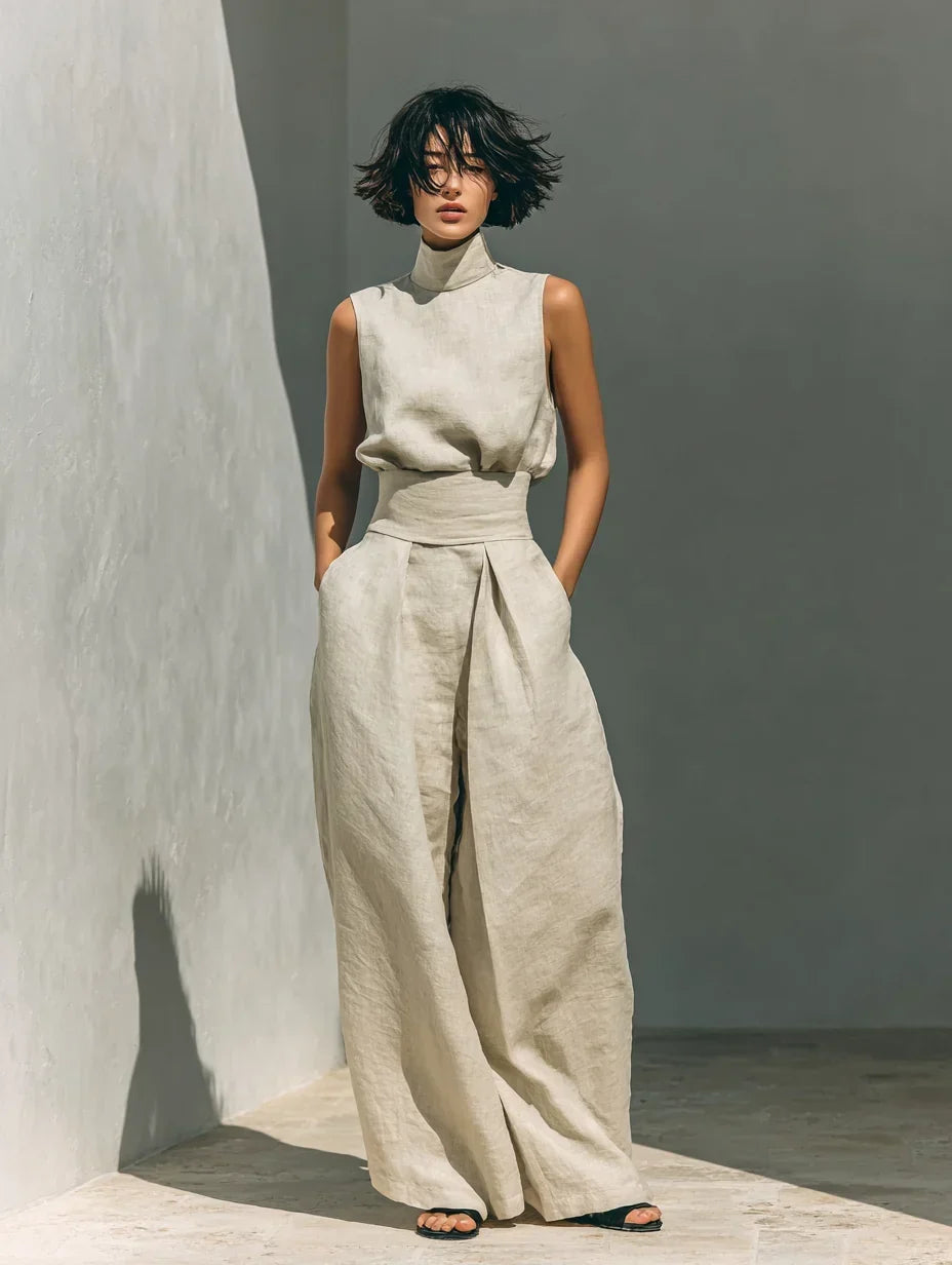 Joana | Completo elegante in cotone e lino