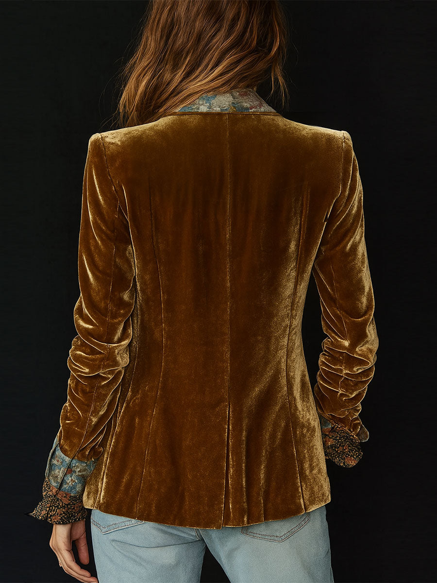 MARCELLINE | BLAZER PATCHWORK CON STAMPA FLOREALE VINTAGE