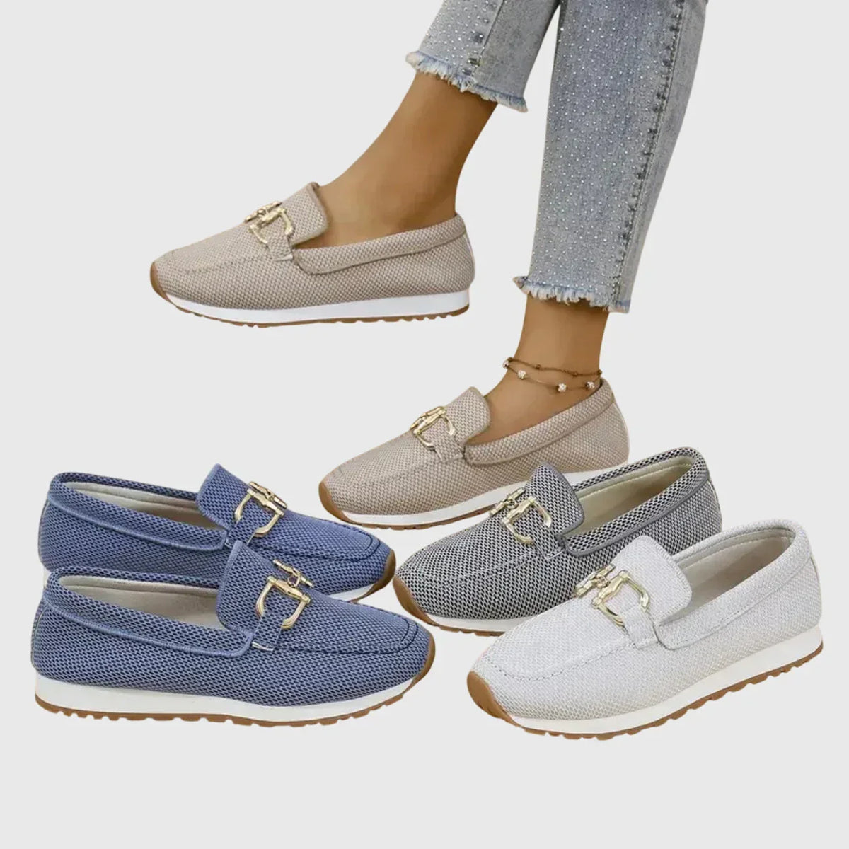 CHIARA | SCARPE DA GINNASTICA TIPO MOCASSINO.