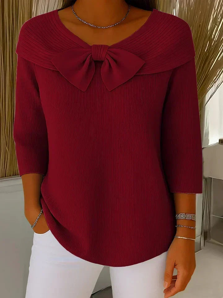 TRINIDAD | MAGLIONE CON FIOCCO E COLLO ROTONDO