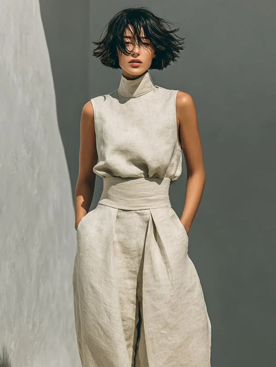 Joana | Completo elegante in cotone e lino