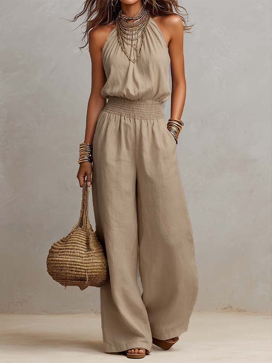 AINARA | TUTA CON SCOLLO A HALTERNECK