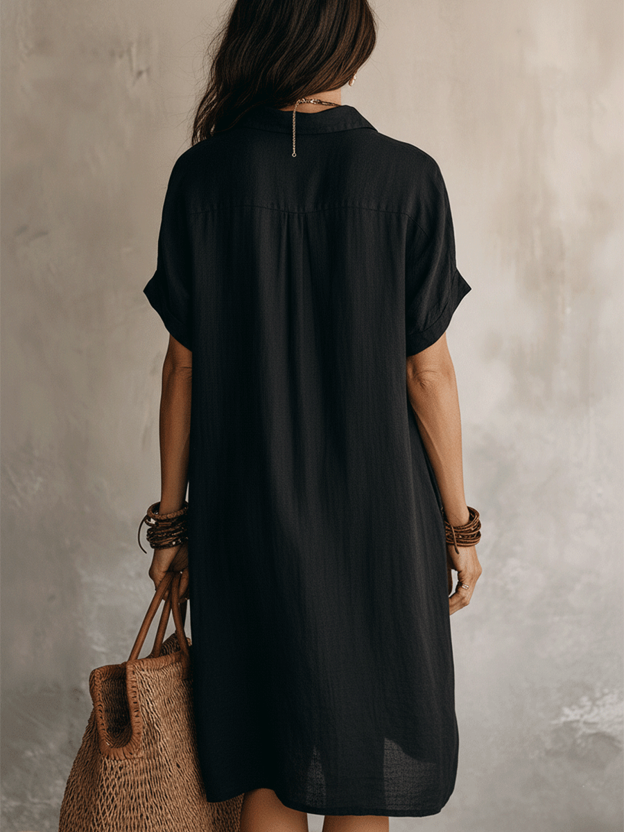 MODERN BOHO | EFFORTLESS LINEN MIDI DRESS