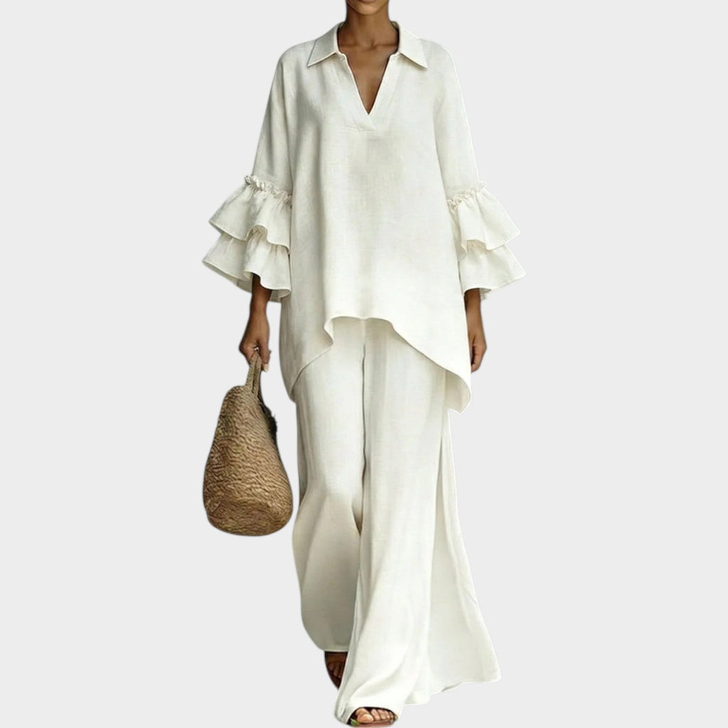 LEIRE | ELEGANTE COMPLETO COMPOSTO DA TOP E PANTALONI