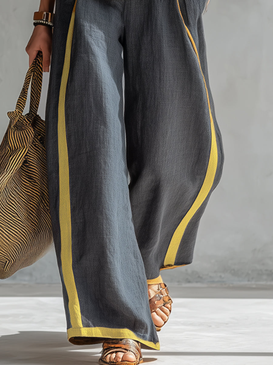 LEILA | COMPLETO ELEGANTE IN COTONE E LINO