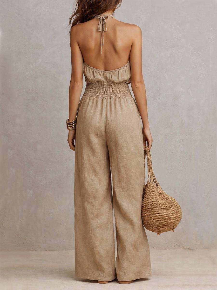 AINARA | TUTA CON SCOLLO A HALTERNECK