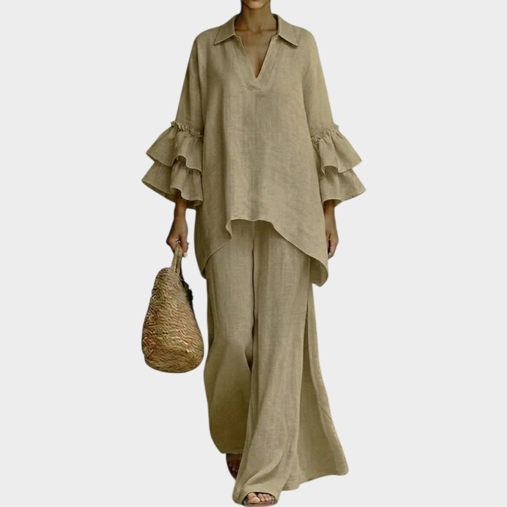 LEIRE | ELEGANTE COMPLETO COMPOSTO DA TOP E PANTALONI