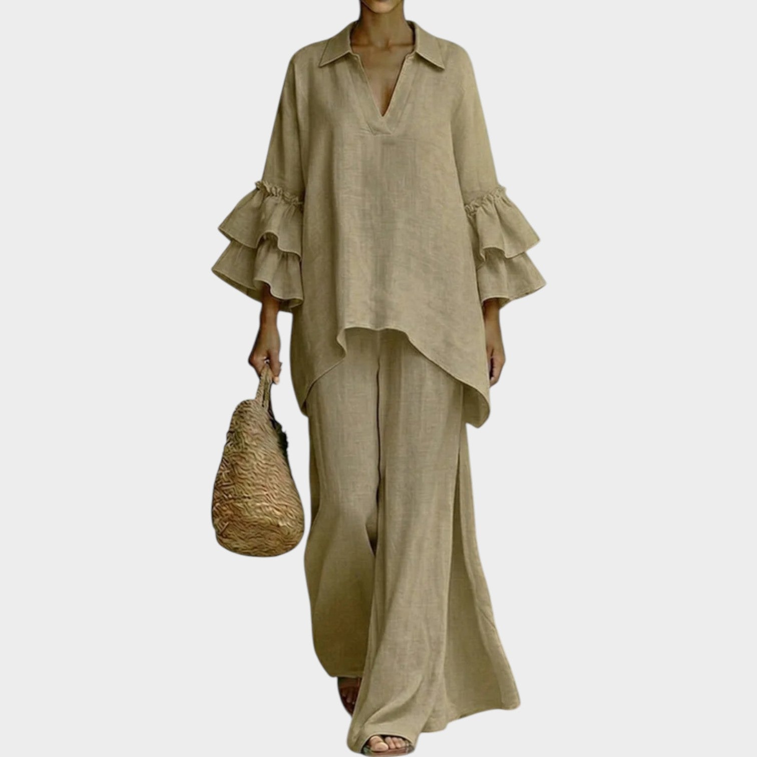 LEIRE | ELEGANTE COMPLETO COMPOSTO DA TOP E PANTALONI
