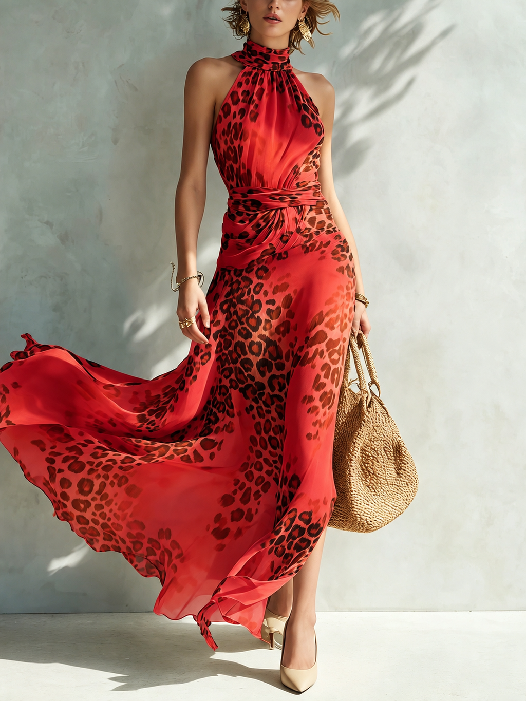 DANIELA | ABITO CON STAMPA ANIMALIER