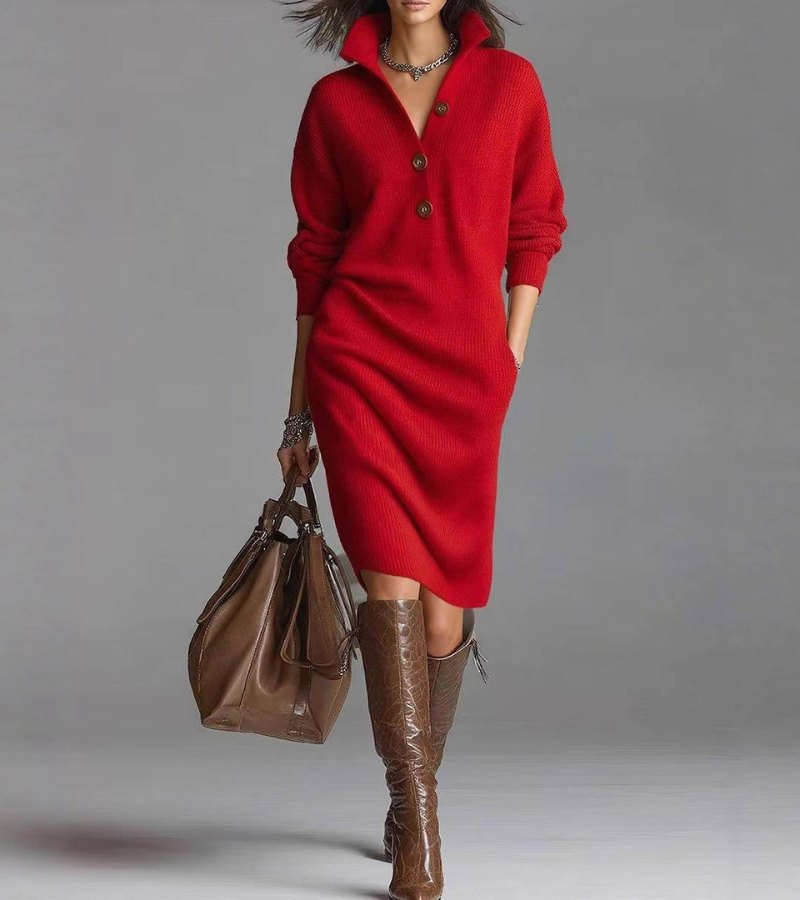 DAMARIS | VESTITO IN MAGLIA CALDO, ELEGANTE E COMODO