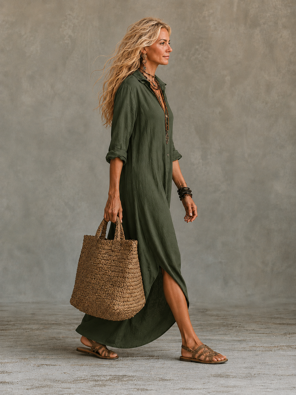 VIVIENNE | VESTITO LUNGO A BOTTONI