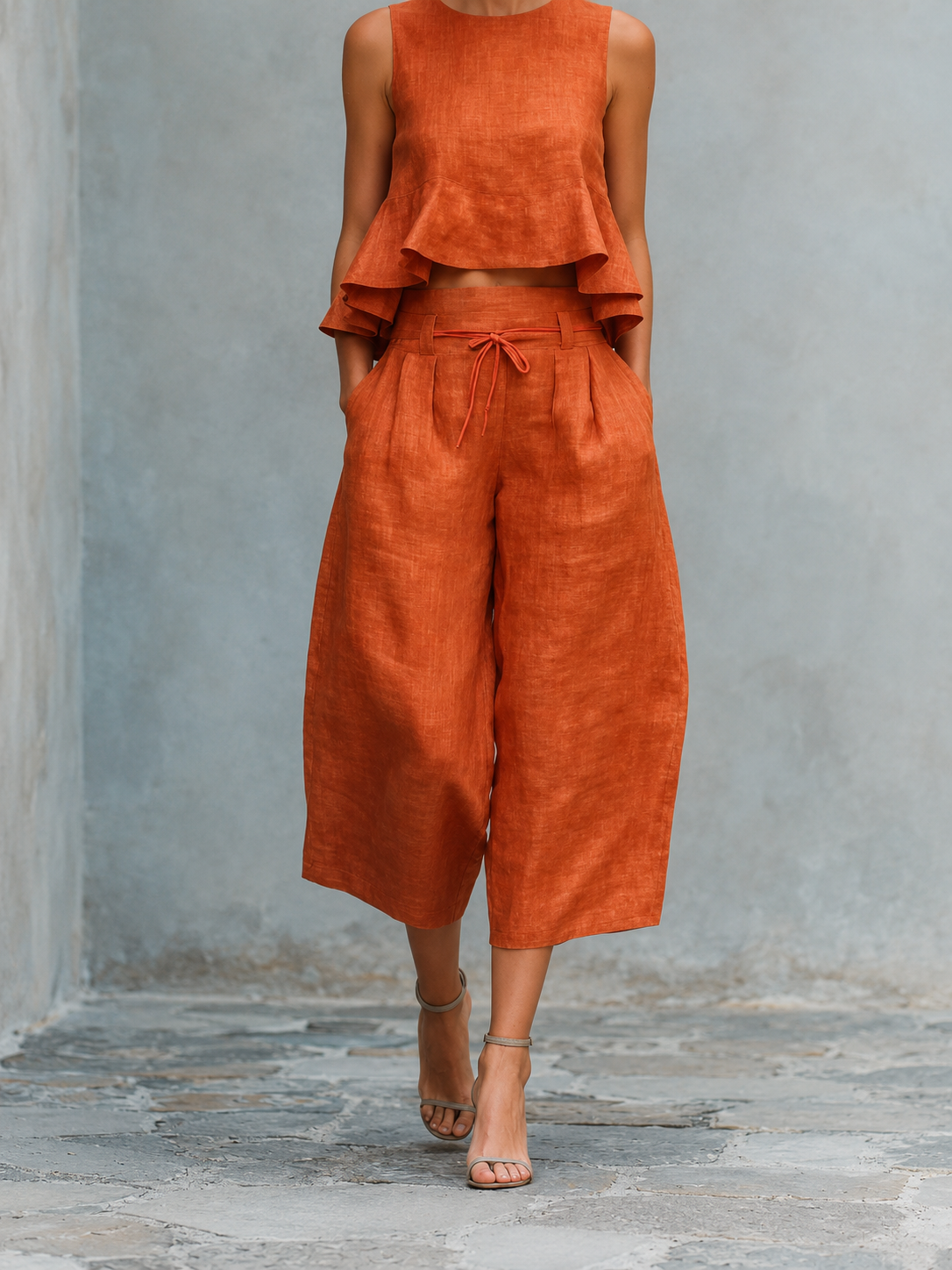 Freya | Set da due pezzi per donna con orlo arricciato