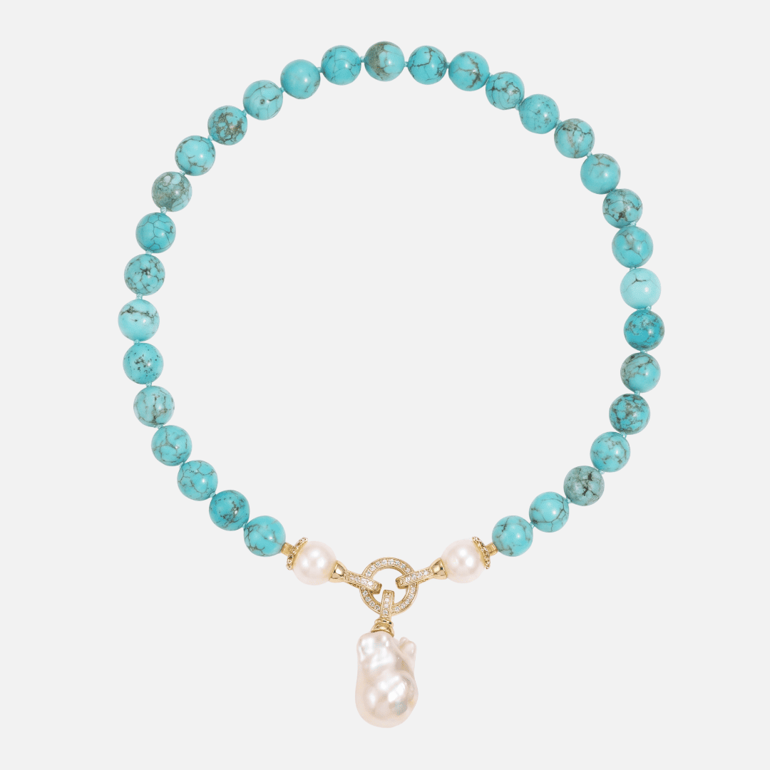 COLLANA DI PERLE AZZURRE