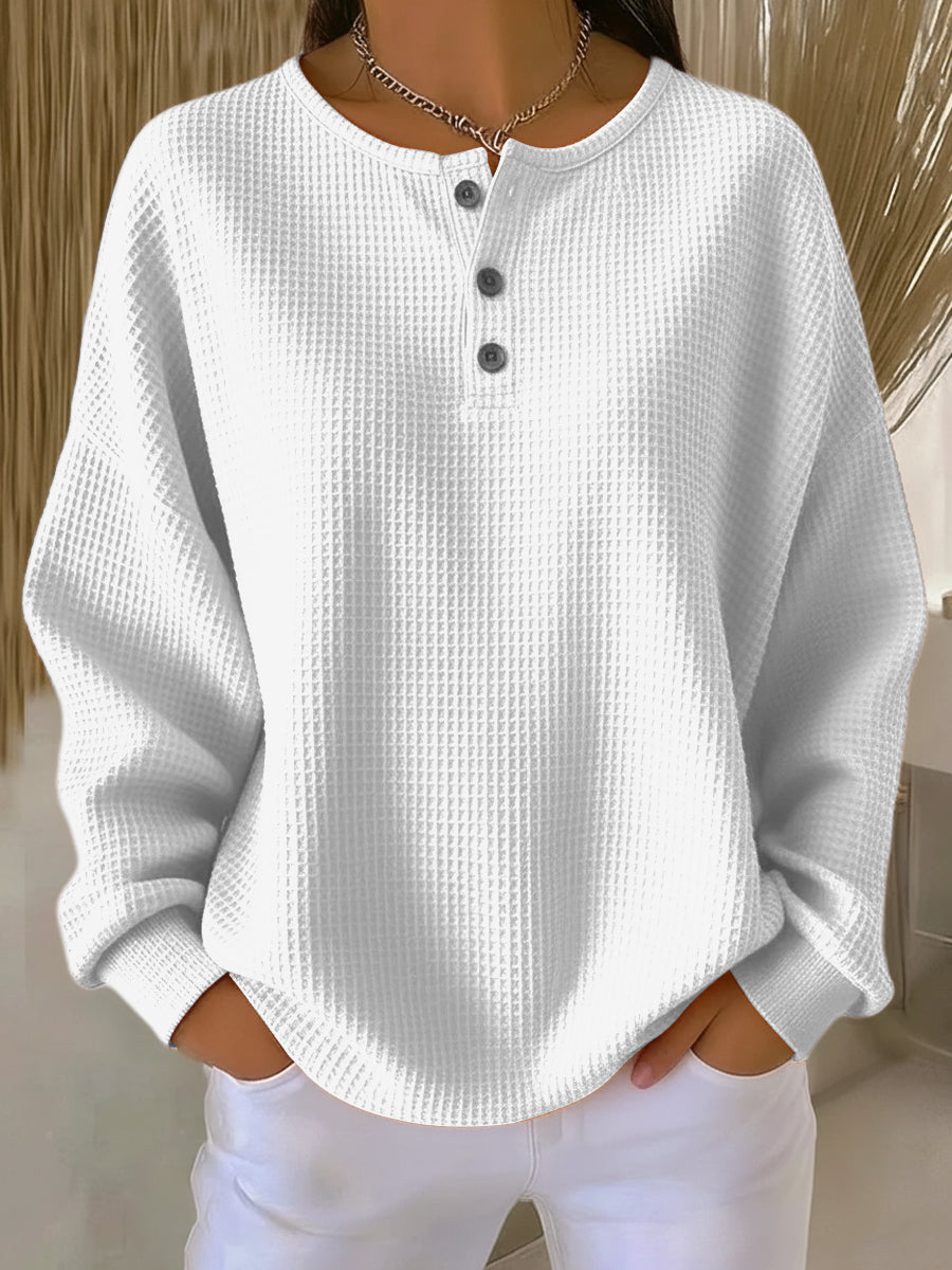 MILAGROS | FELPA HENLEY GOFFRATA