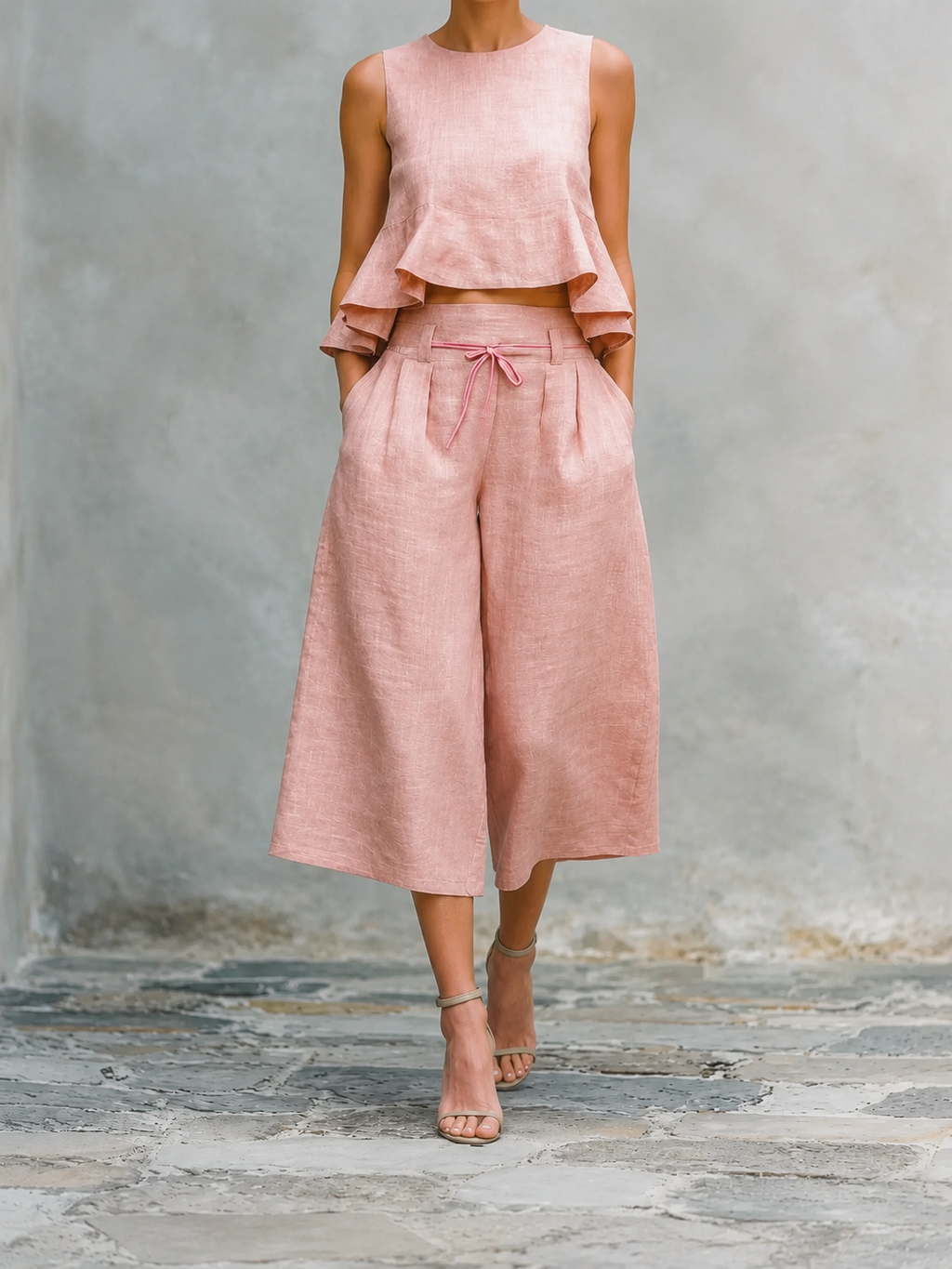Freya | Set da due pezzi per donna con orlo arricciato