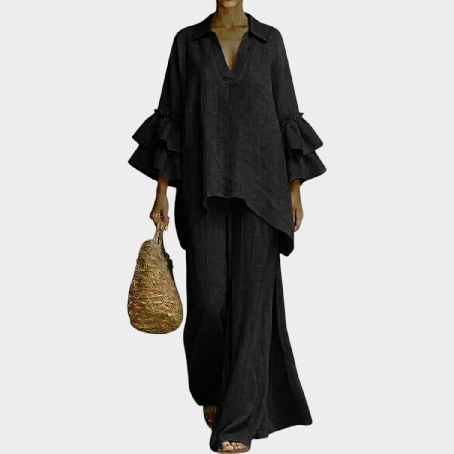 LEIRE | ELEGANTE COMPLETO COMPOSTO DA TOP E PANTALONI