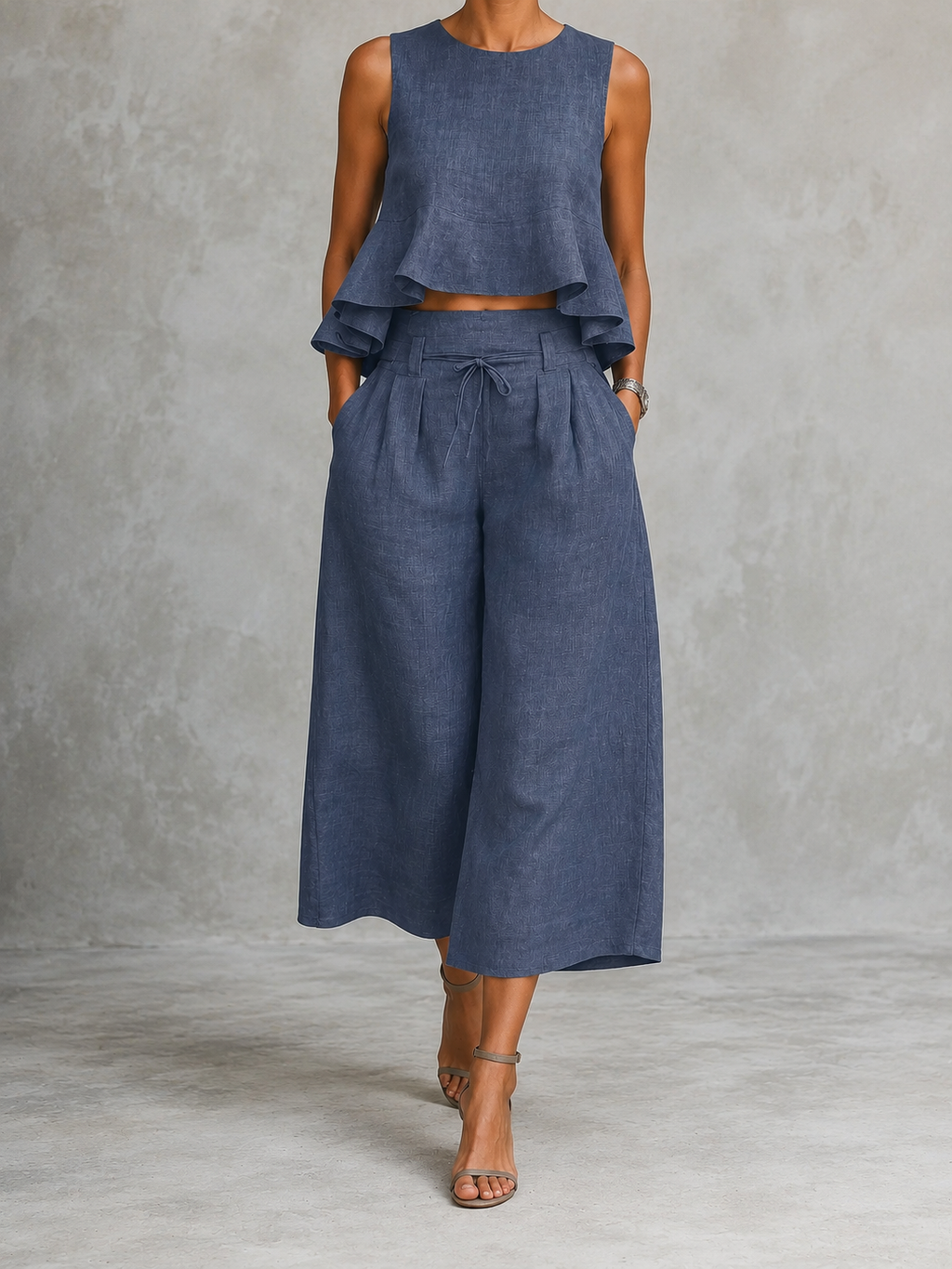 Freya | Set da due pezzi per donna con orlo arricciato