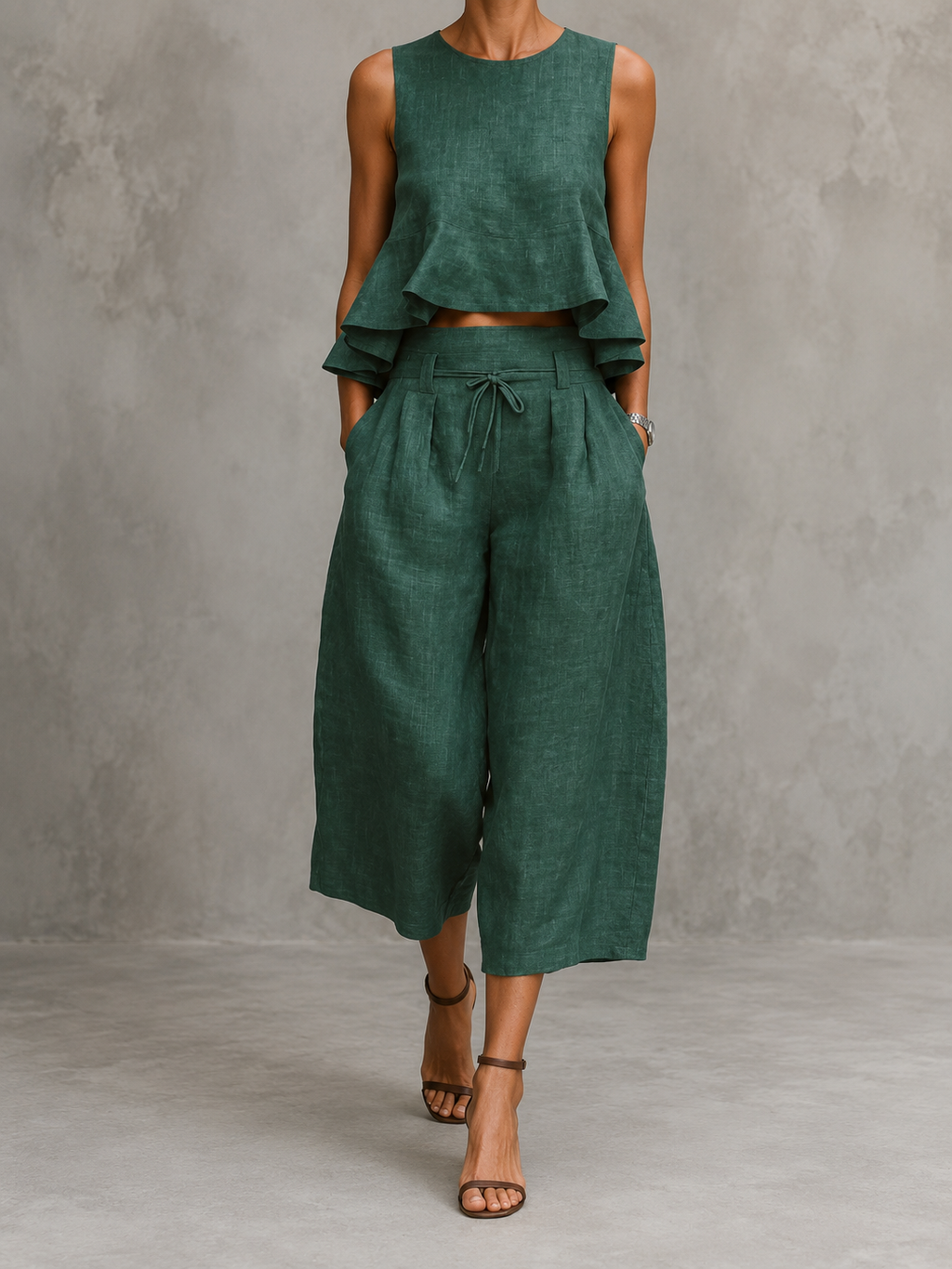 Freya | Set da due pezzi per donna con orlo arricciato