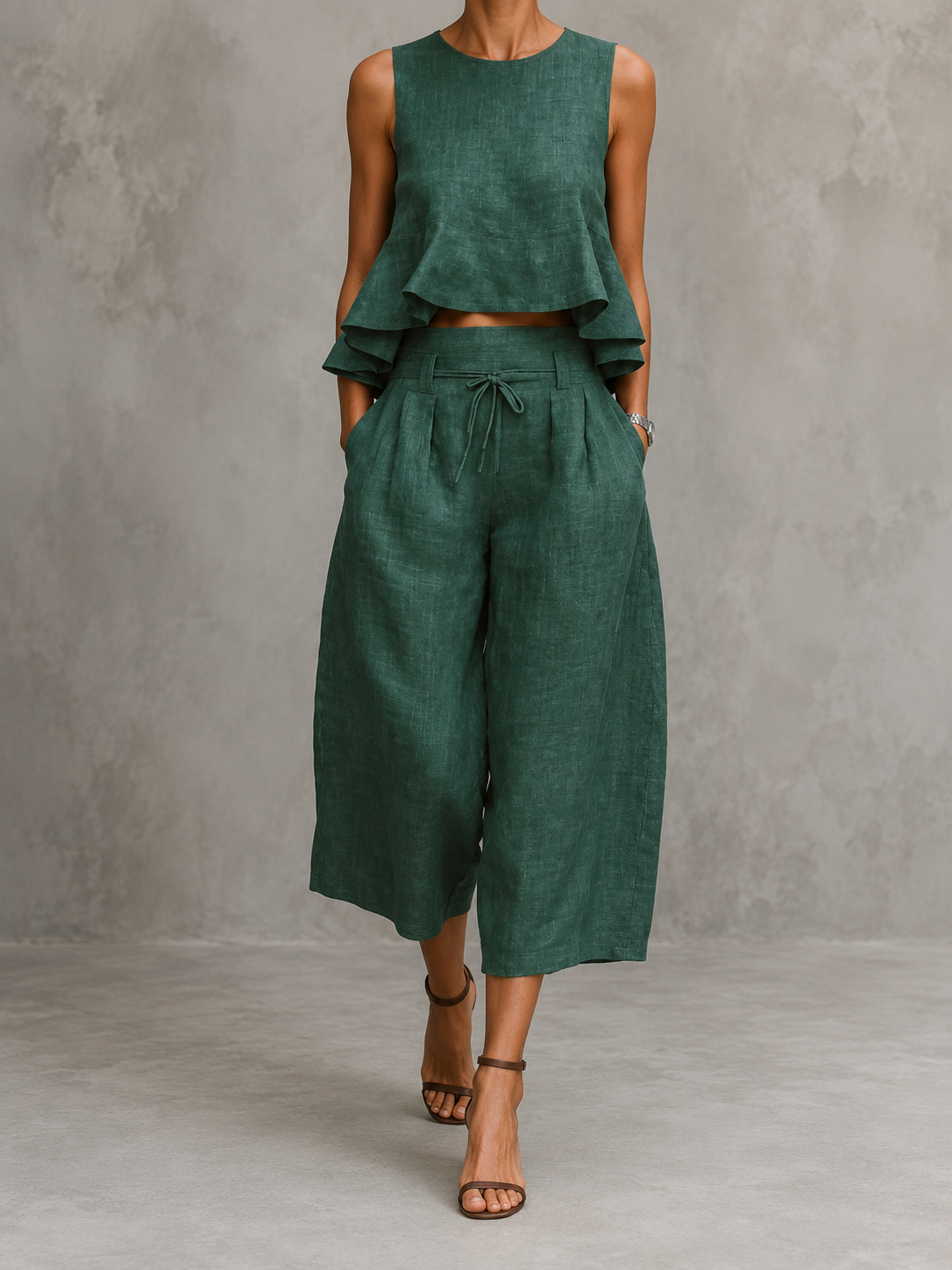 Freya | Set da due pezzi per donna con orlo arricciato