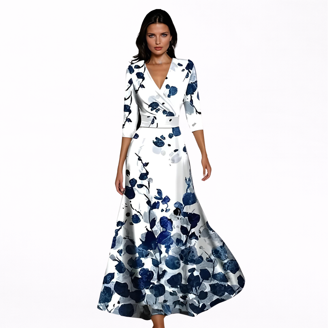 EMILIA | MAXI ABITO FLOREALE ELEGANTE