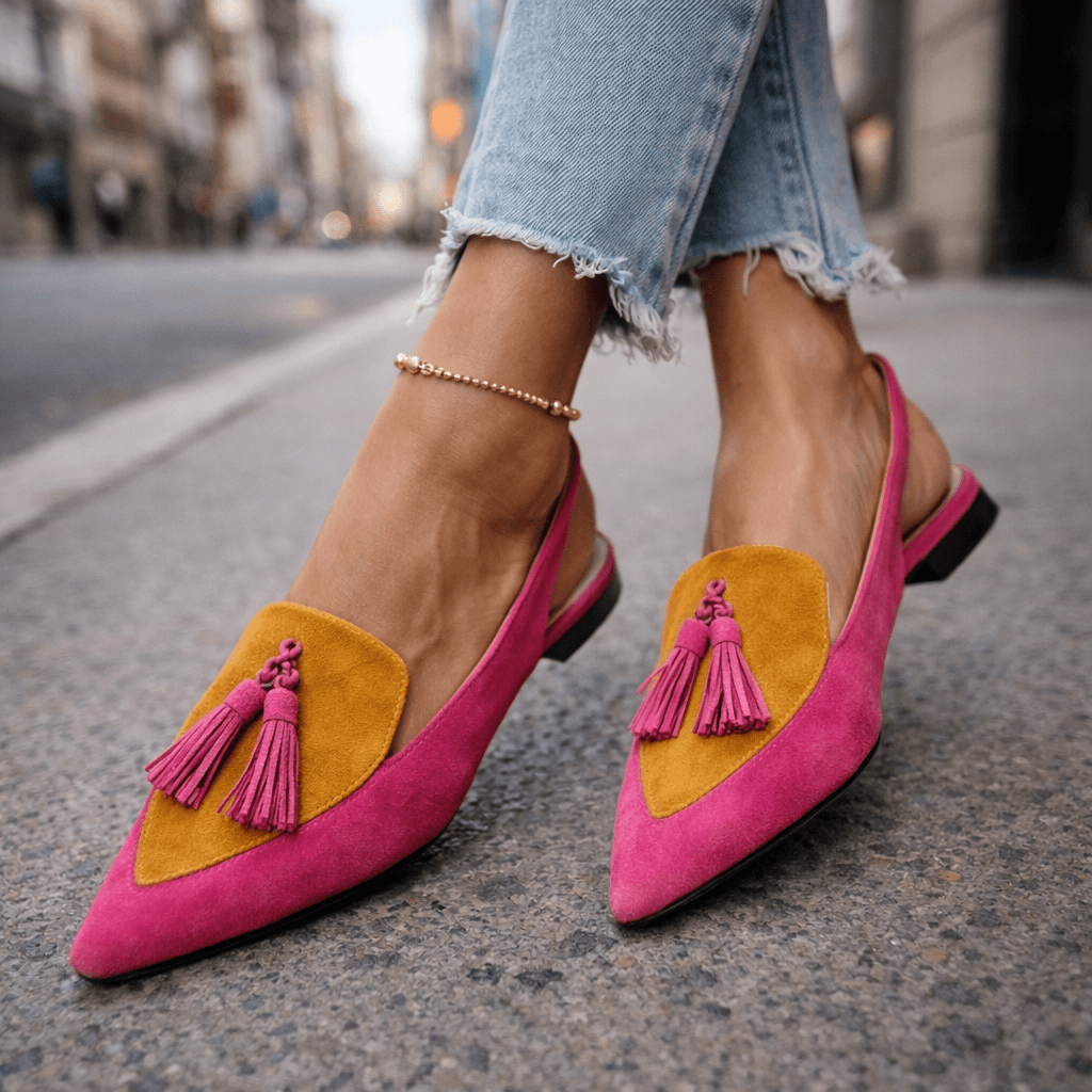 LORENA | SANDALI CON LACCETTI CON NAPPE CHIC