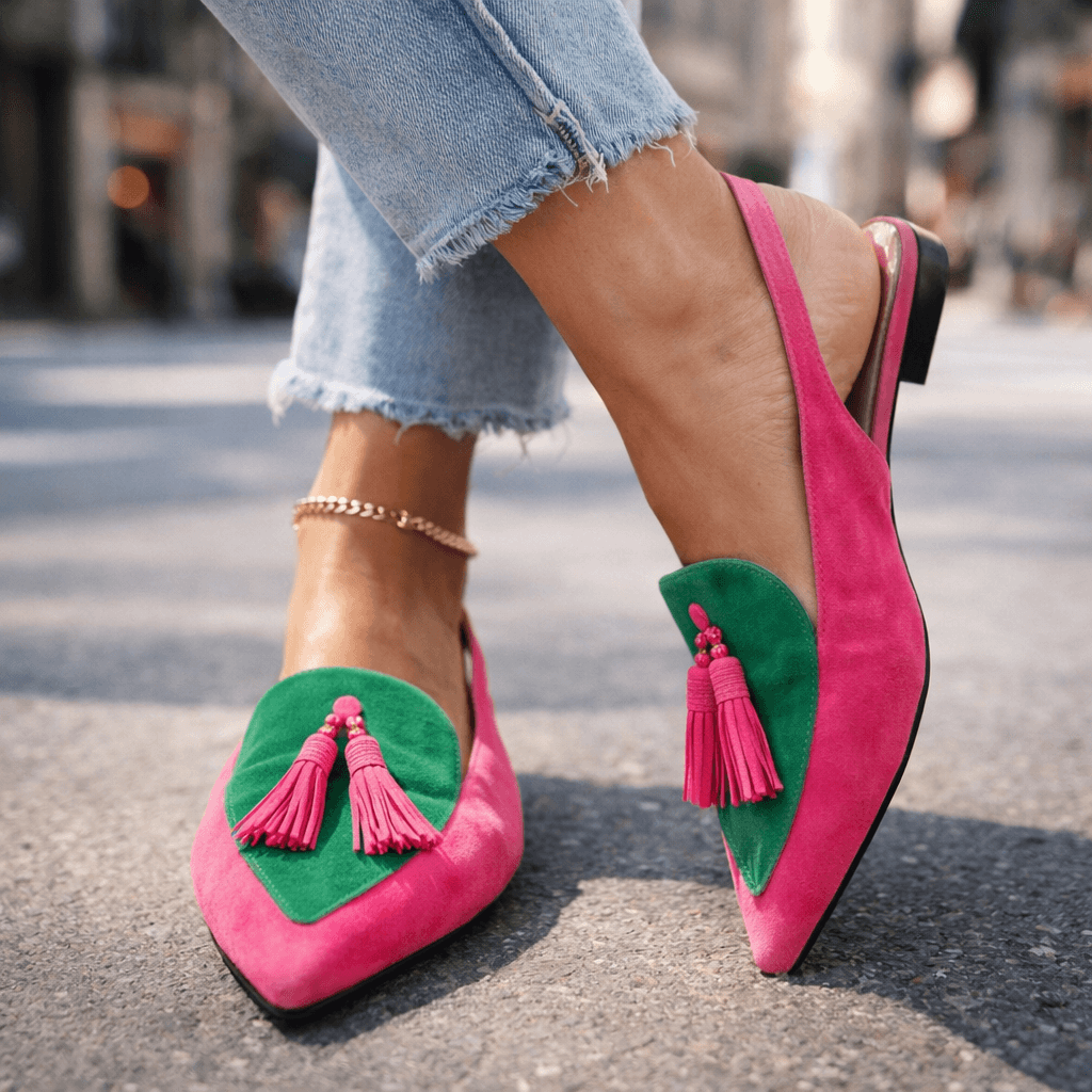 LORENA | SANDALI CON LACCETTI CON NAPPE CHIC