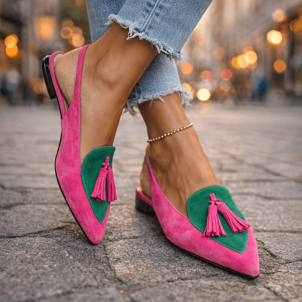LORENA | SANDALI CON LACCETTI CON NAPPE CHIC