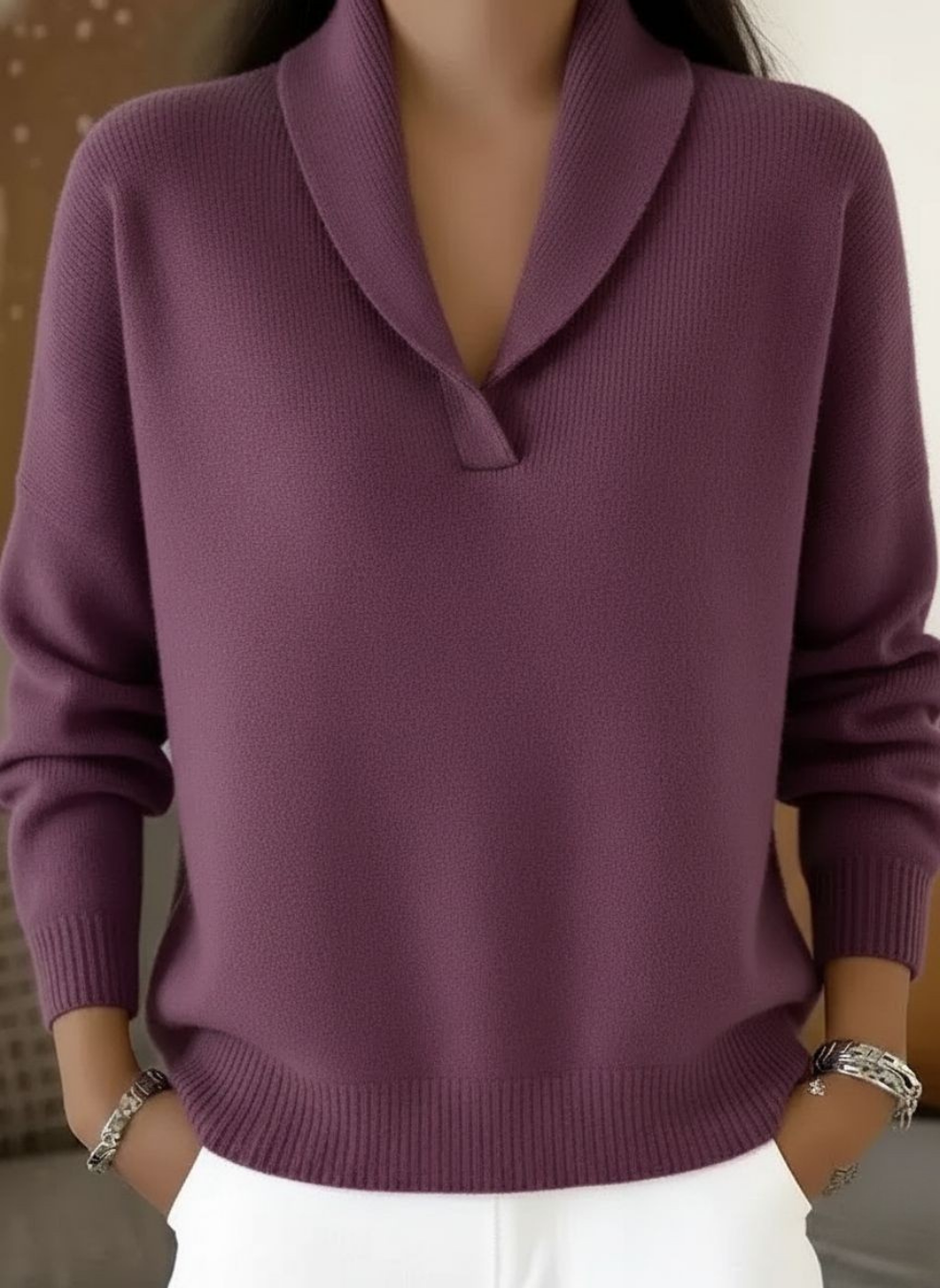 ENCARNA | MAGLIA CON SCOLLO A V