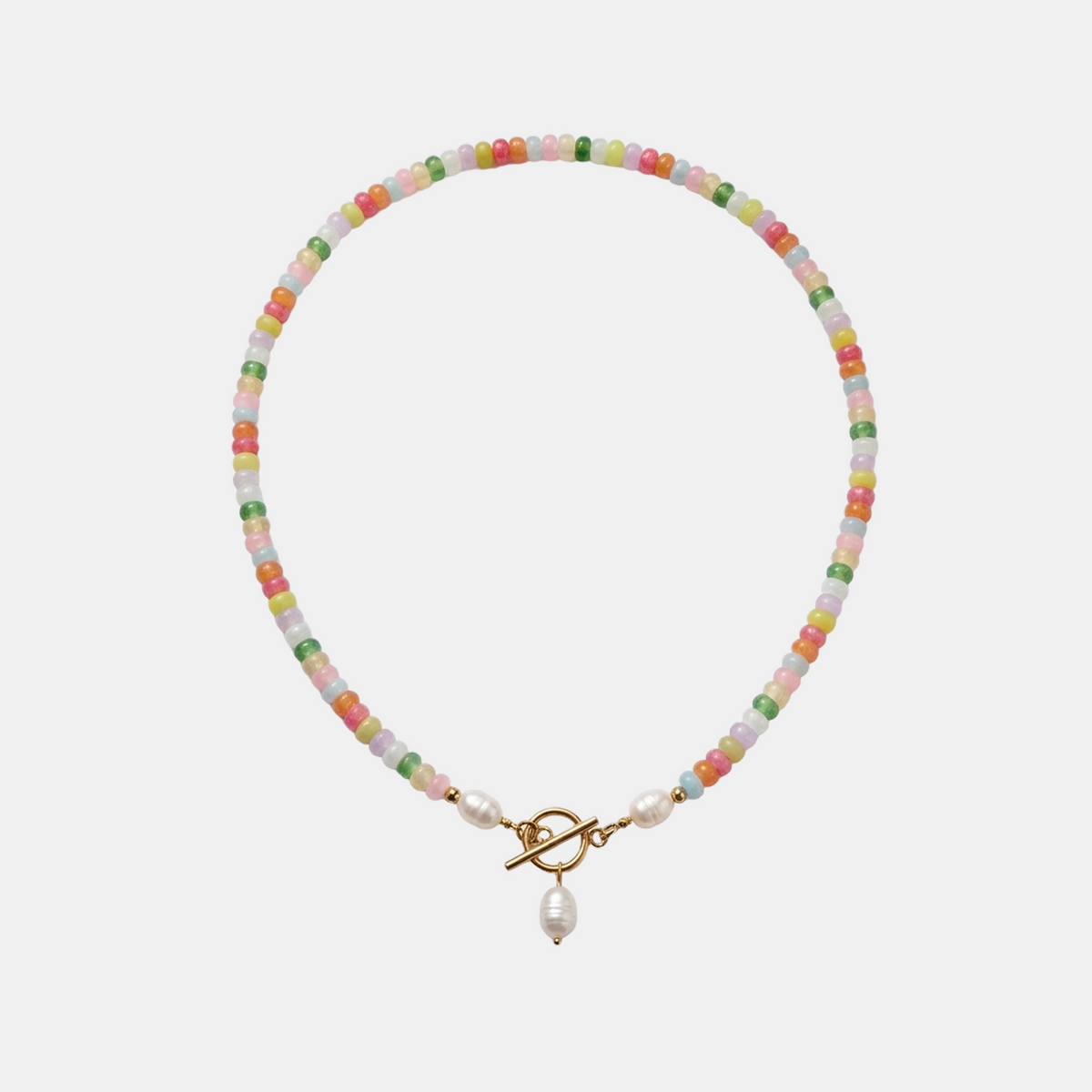 COLLANA DI PERLE CON PERLINE COLORATE
