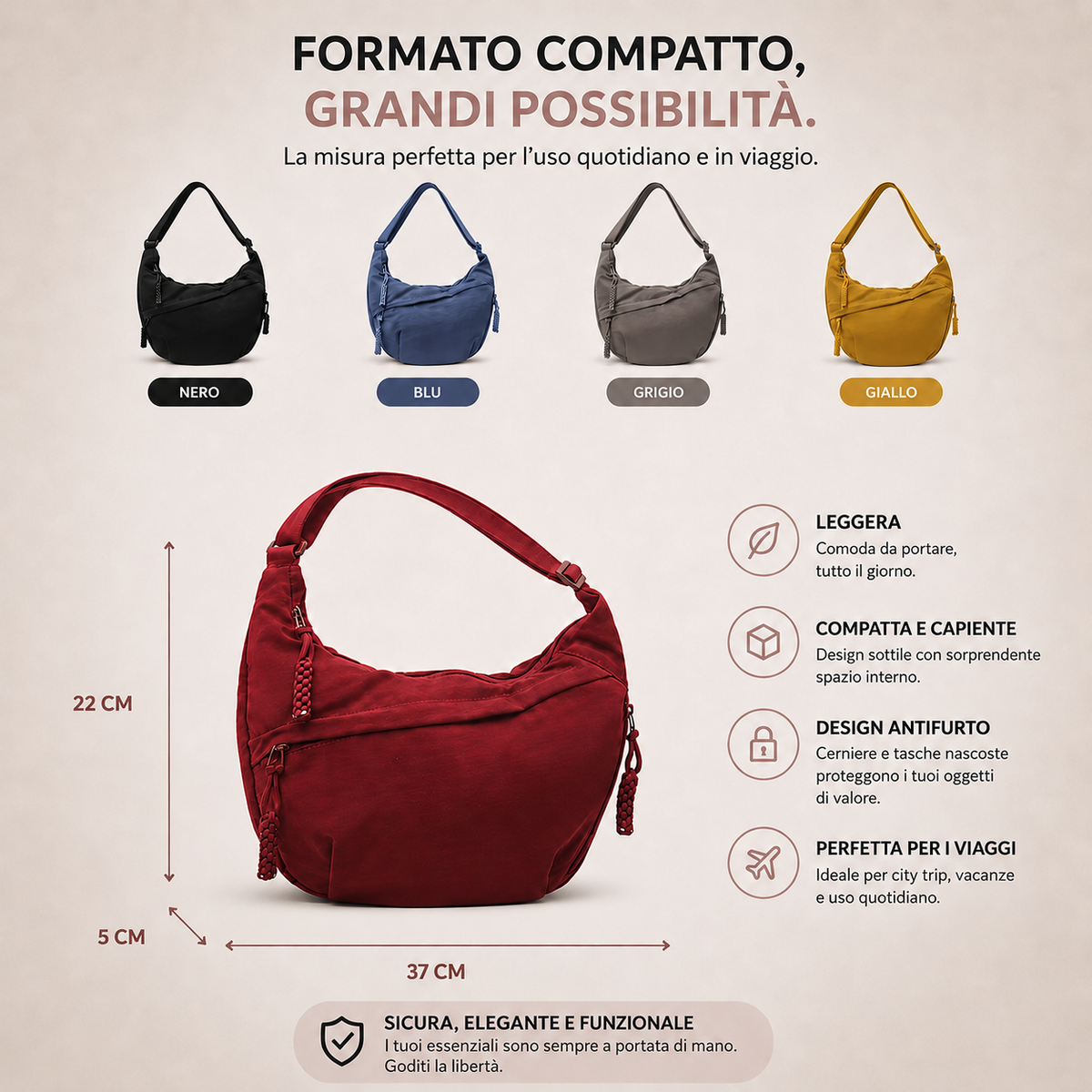 LUNA | BORSA A SPALLA