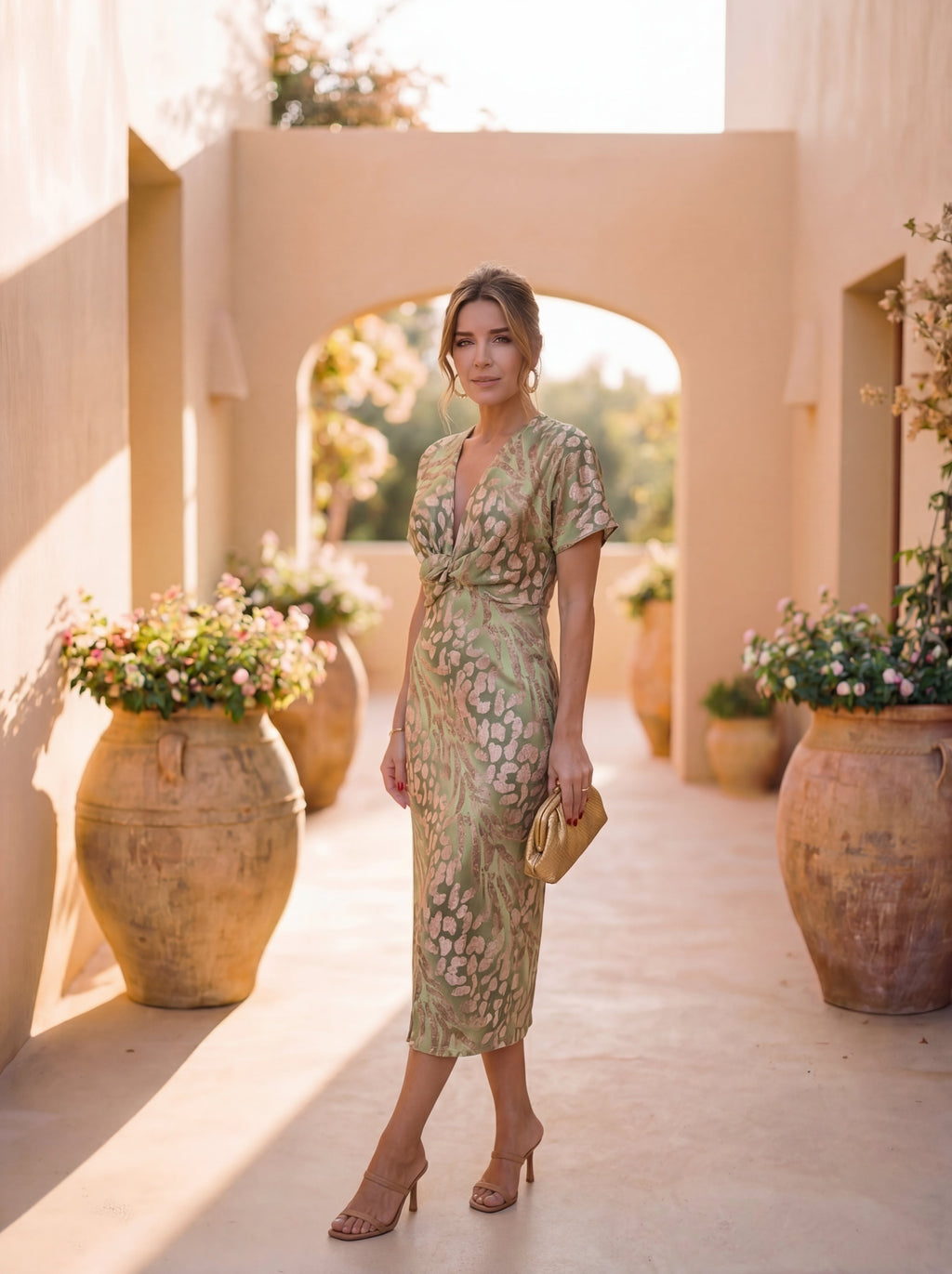 ANTONELLA | VESTITO ELEGANTE IN TESSUTO LEGGERO E FLUIDO