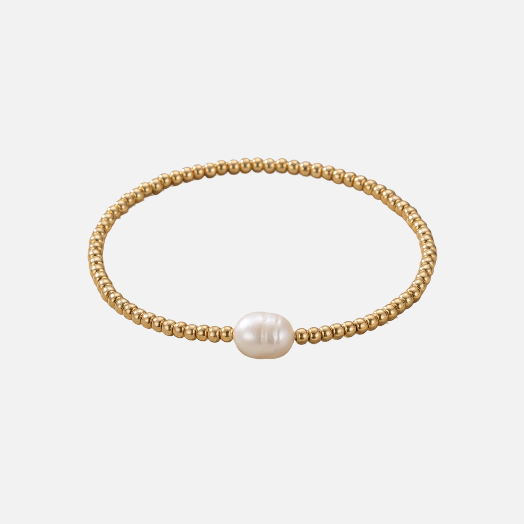 BRACCIALE DI PERLE DORATE