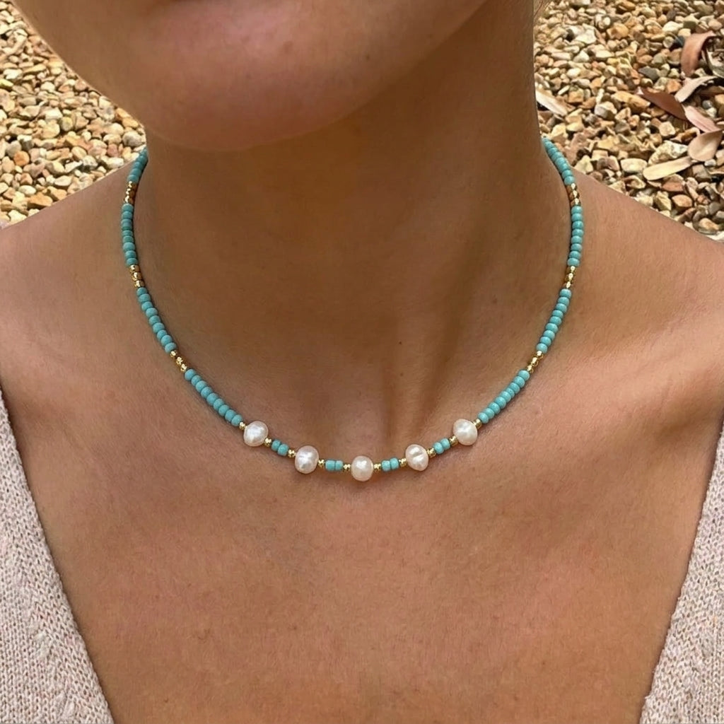 COLLANA DI PERLE TURCHESI