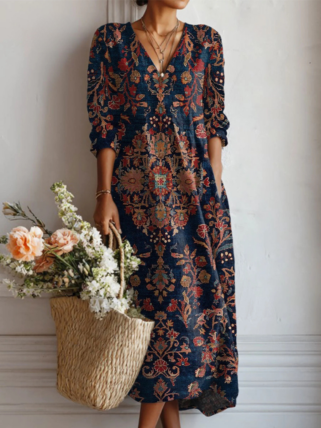 ÉDITH | ABITO LUNGO VINTAGE MIDNIGHT