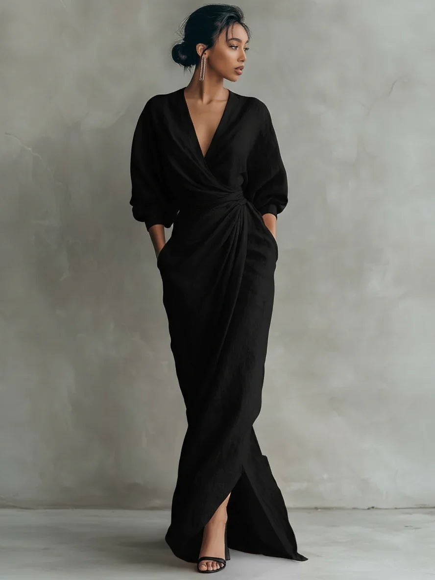 Lorena | Vestito Maxi con scollo a V