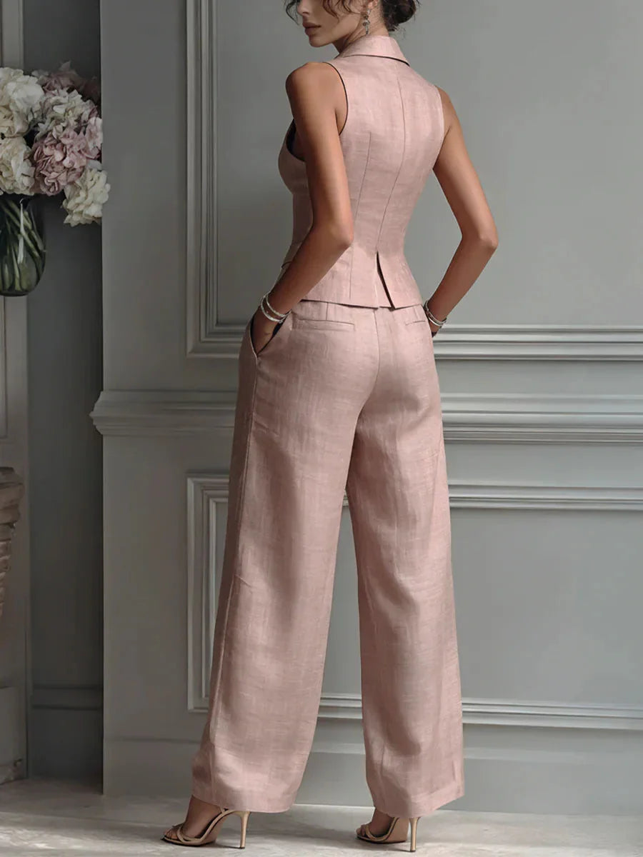 Stella | set di due pezzi abbottonato con scollo a V