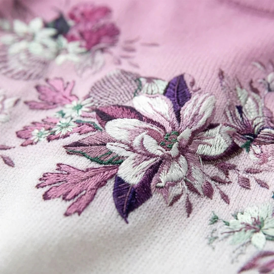 ALBA | MAGLIA FLOREALE IN JERSEY CON COLLO A RISVOLTO