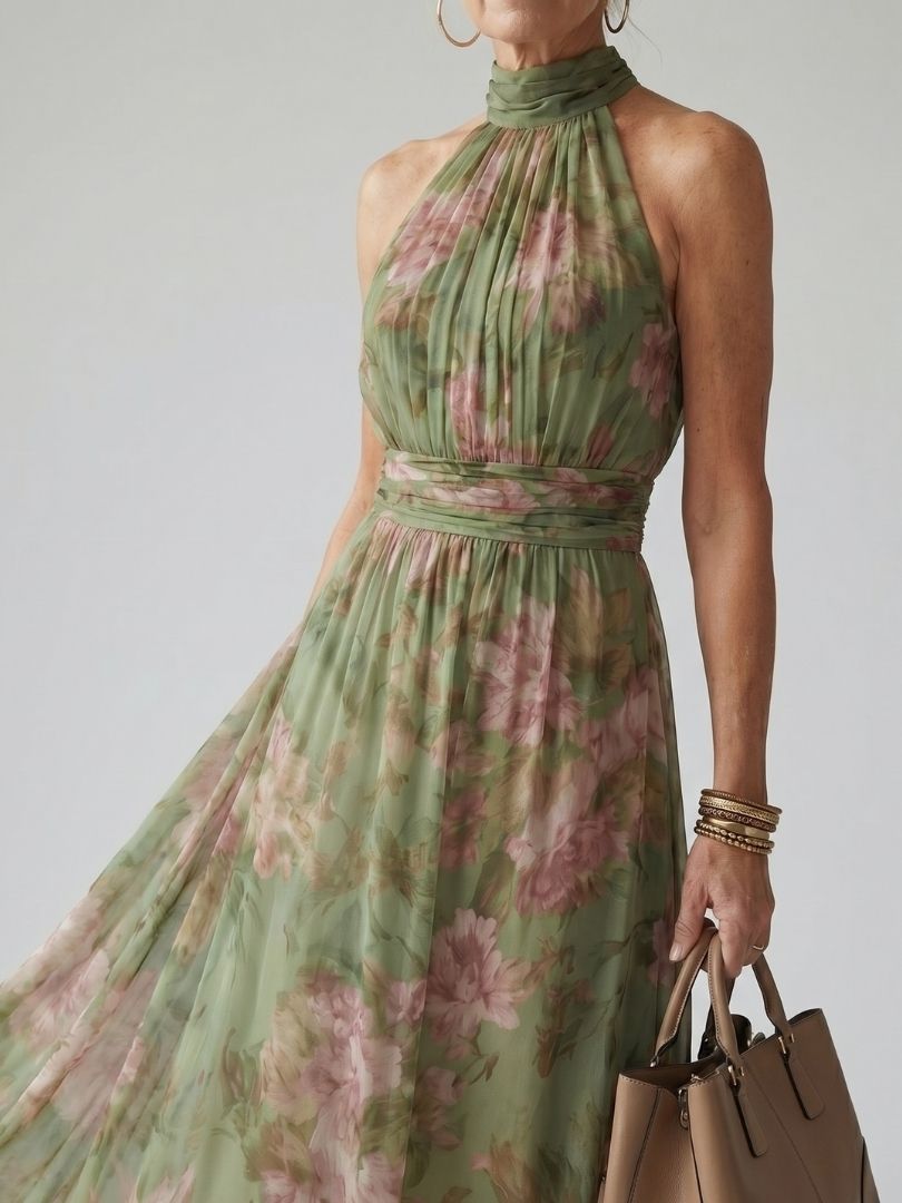 NAOMI | HALTER MAXI DRESS