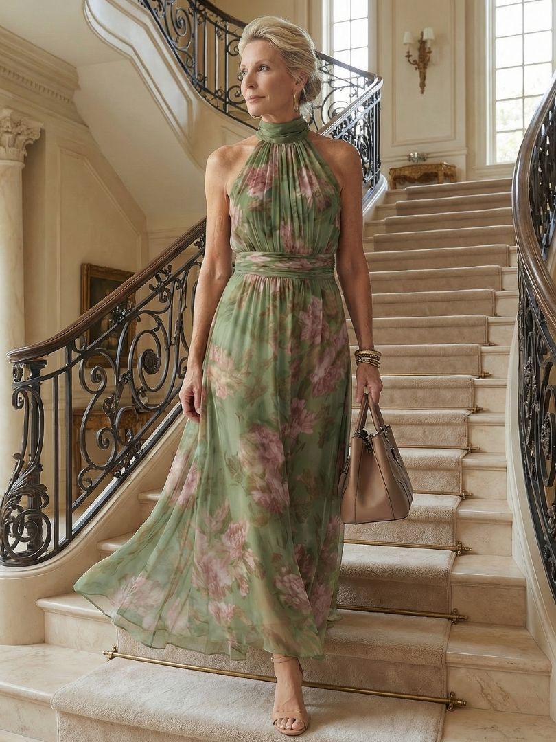 NAOMI | HALTER MAXI DRESS