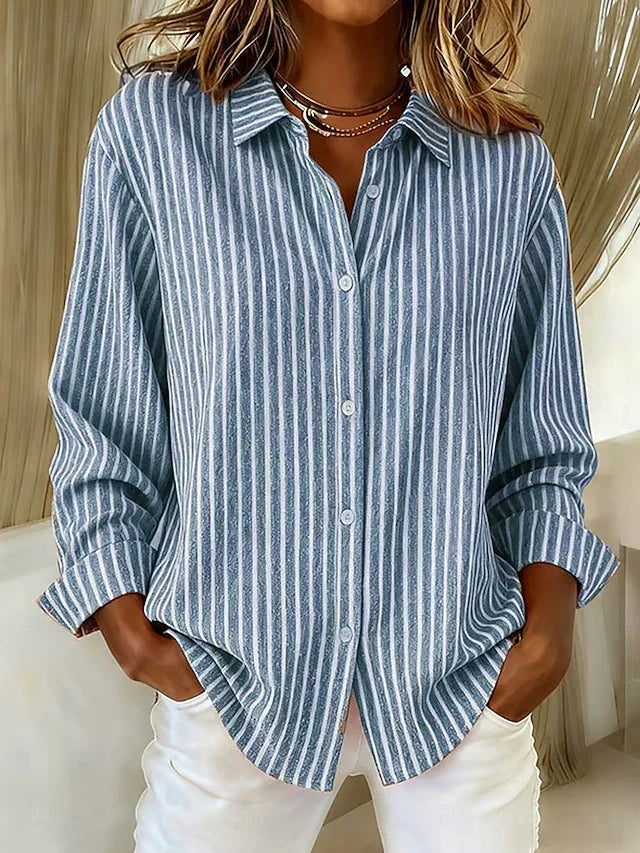 JIMENA | CAMICIA A RIGHE CON BOTTONI