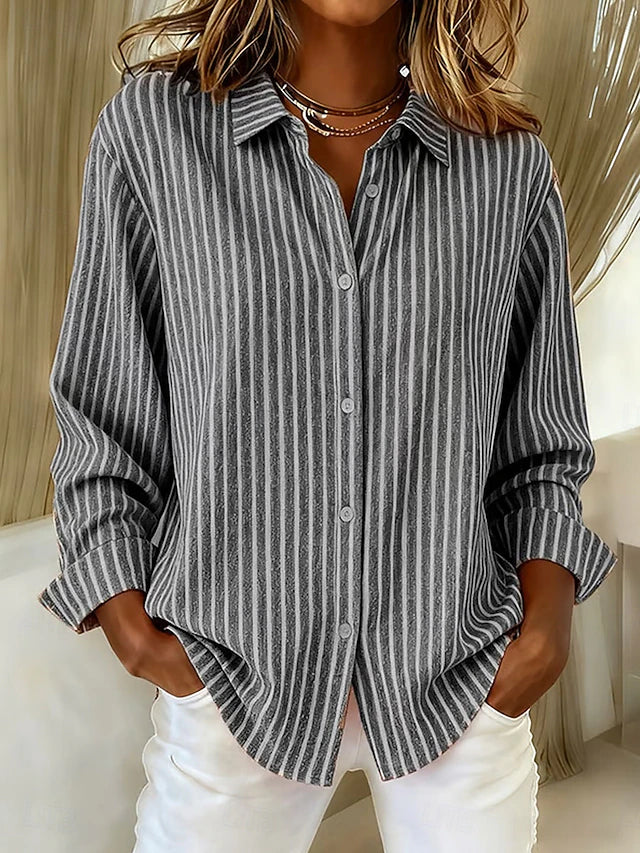 JIMENA | CAMICIA A RIGHE CON BOTTONI