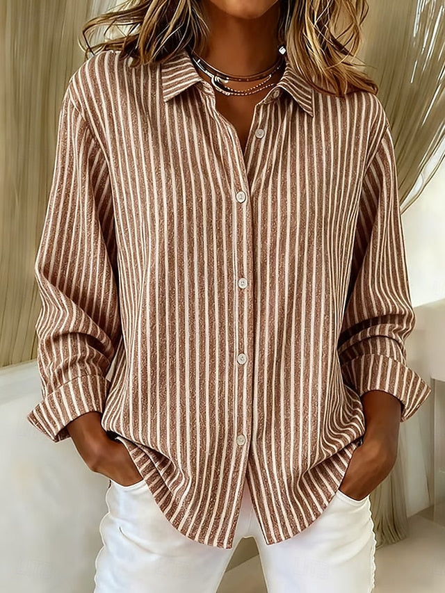 JIMENA | CAMICIA A RIGHE CON BOTTONI
