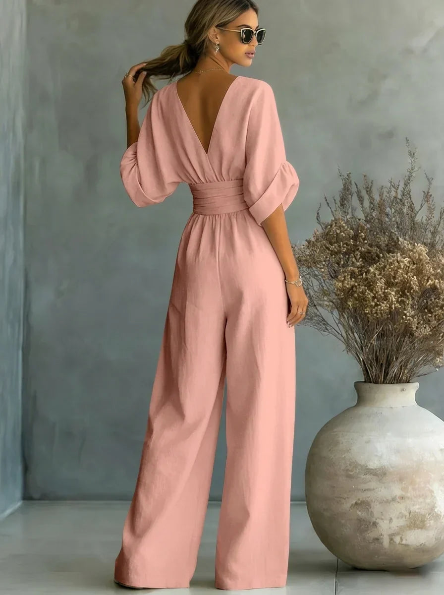 Leandra | Tuta Essenziale con scollo a V