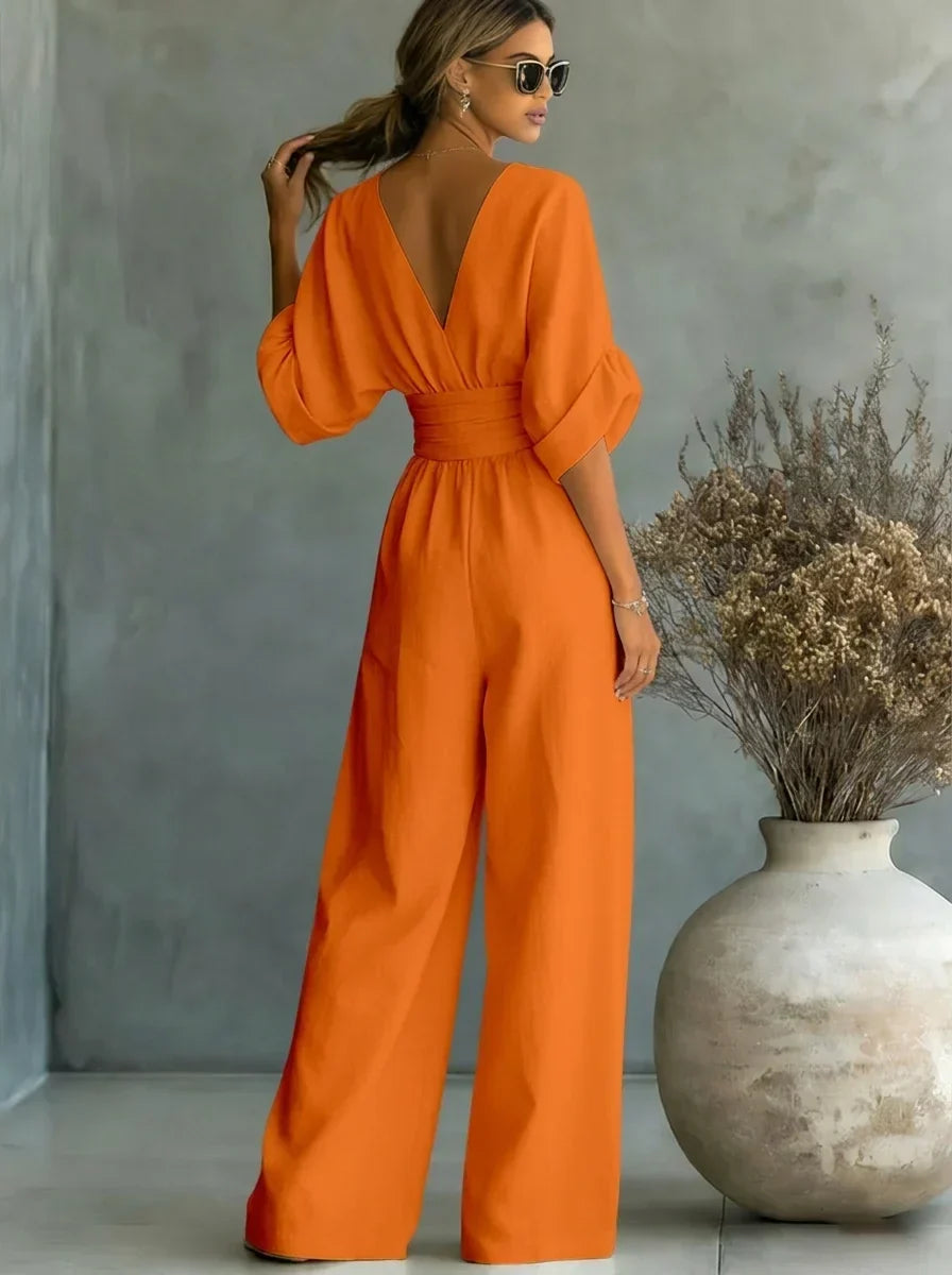 Leandra | Tuta Essenziale con scollo a V