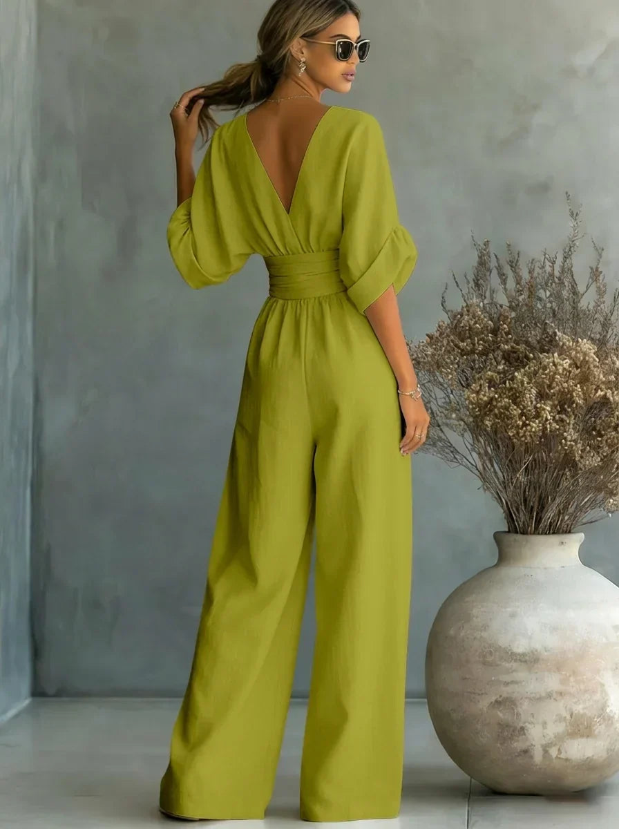 Leandra | Tuta Essenziale con scollo a V