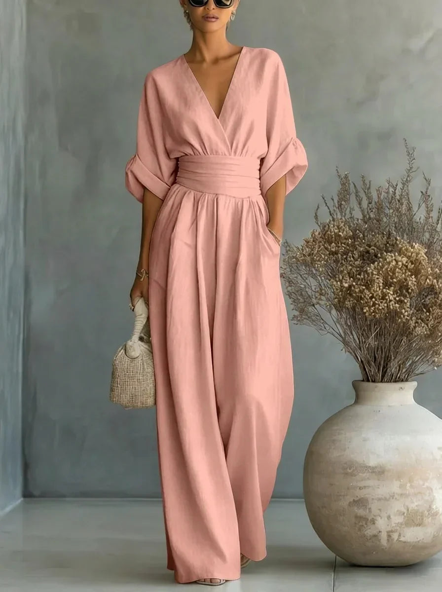 Leandra | Tuta Essenziale con scollo a V