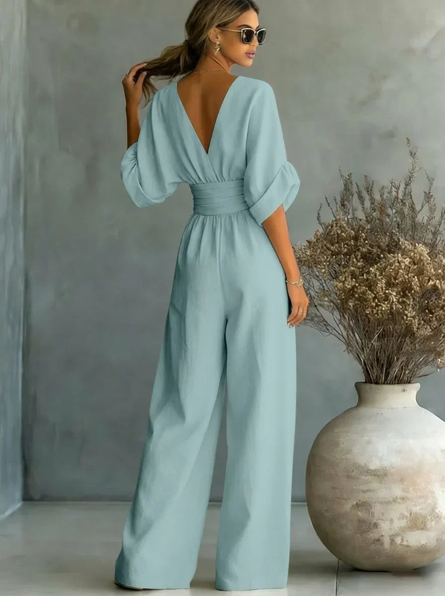 Leandra | Tuta Essenziale con scollo a V