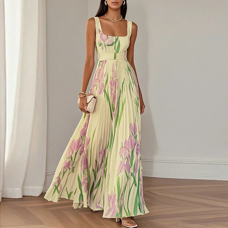ORIAH | ABITO MAXI A-LINE FLOREALE