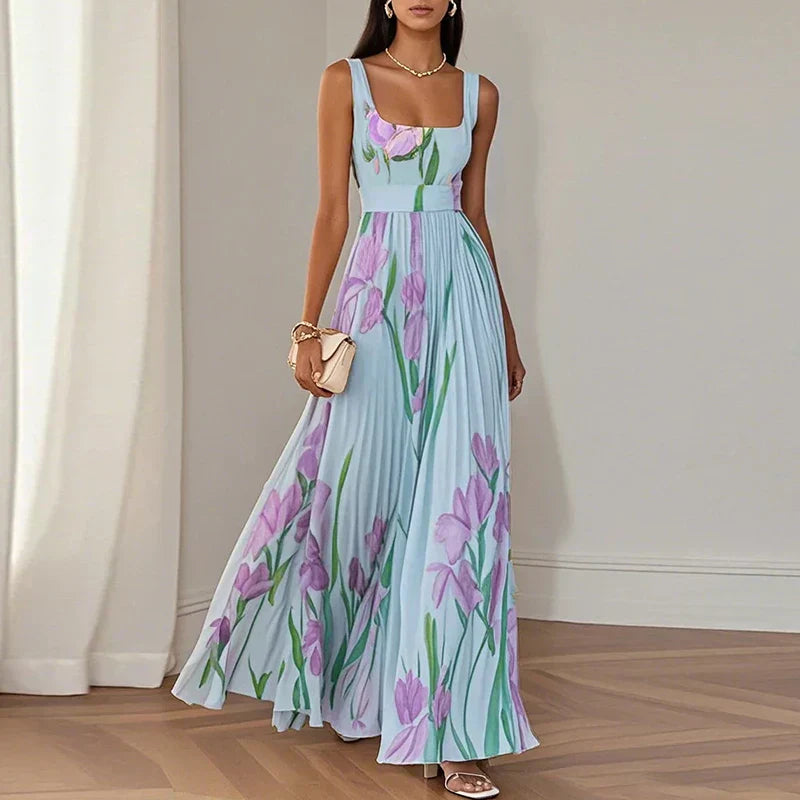 ORIAH | ABITO MAXI A-LINE FLOREALE