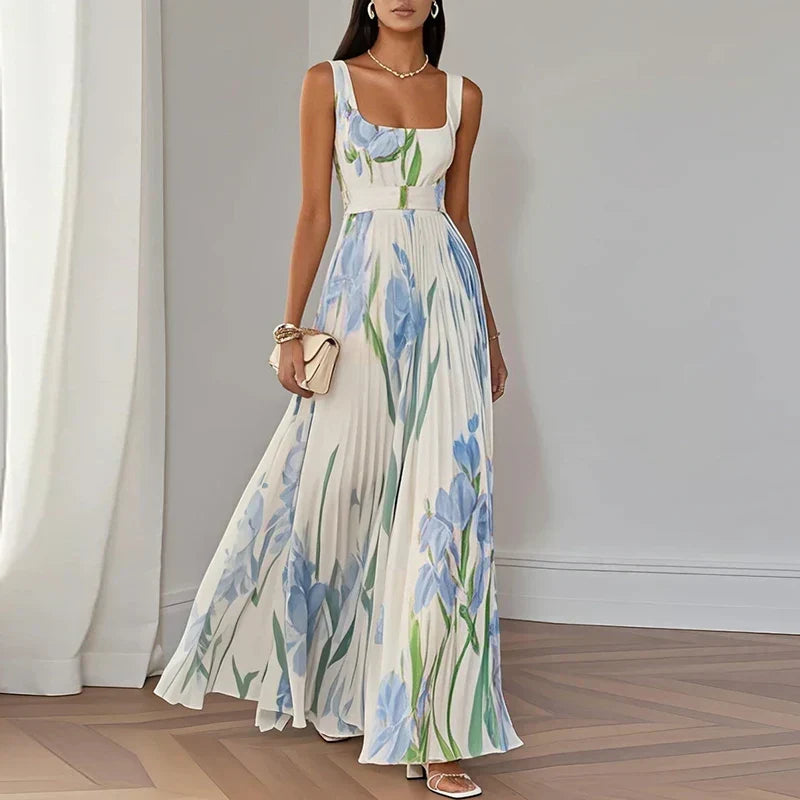 ORIAH | ABITO MAXI A-LINE FLOREALE